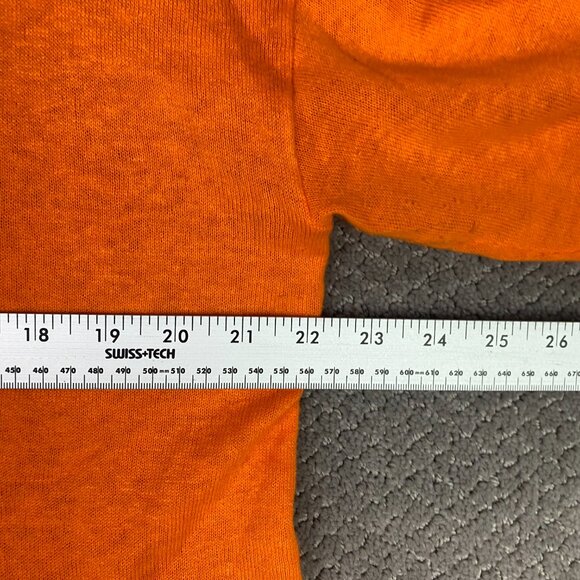 Polo Ralph Lauren Cotton Linen Blend Sweater Womens XL Orange Lightweight Hi Low - Picture 9 of 13